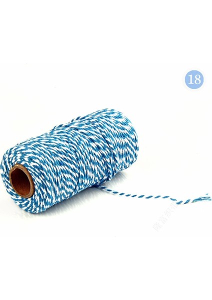 A18 Mavi Beyaz Stil Acrame Kordon Halat Iplik Sicim Dikiş Dıy Pamuk Halat Dize Şerit El Sanatları Düğün Noel Ev Tekstili Dekor (Yurt Dışından)