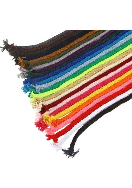 17 Koyu Yeşil Stil 25 Yards 7mm Pamuk Halat El Sanatları Dekoratif Bükülmüş Kordon Halat El Yapımı Dekorasyon Için Dıy Kordon Ficelles Couleurs Iplik Kordon (Yurt Dışından)