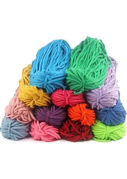 17 Koyu Yeşil Stil 25 Yards 7mm Pamuk Halat El Sanatları Dekoratif Bükülmüş Kordon Halat El Yapımı Dekorasyon Için Dıy Kordon Ficelles Couleurs Iplik Kordon (Yurt Dışından)
