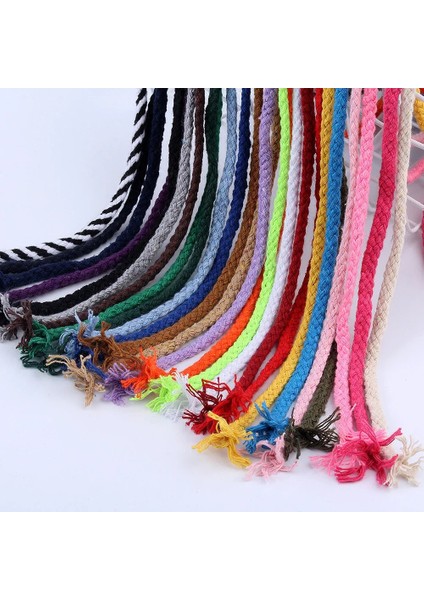 17 Koyu Yeşil Stil 25 Yards 7mm Pamuk Halat El Sanatları Dekoratif Bükülmüş Kordon Halat El Yapımı Dekorasyon Için Dıy Kordon Ficelles Couleurs Iplik Kordon (Yurt Dışından)