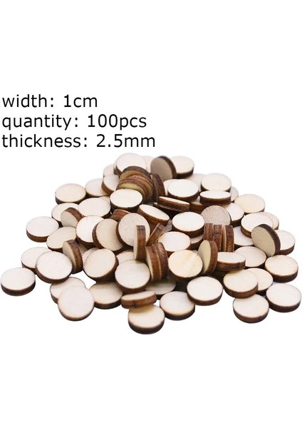 Stil B-100PCS 1cm Stili Adet Doğal Ağaç Kabuğu ile Yuvarlak Ahşap Dilimleri Bitmemiş Çam Daire Ahşap Süsler Düğün Parti Dıy Boyama Ahşap El Sanatları (Yurt Dışından)