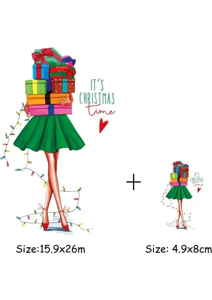 726SET Stili Noel Hediyesi Dıy Yamalar Isı Transferi Vinil Aplike Üstler Ütülemeli Yamalar Giysiler Üzerinde Isı Baskısı Noel Arabası Kış (Yurt Dışından)