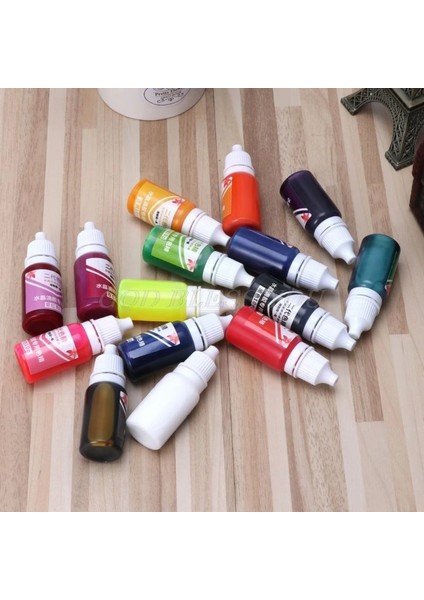 No.7 Tarzı 15 Renk 10ML 15 Renk Epoksi Uv Reçine Renklendirici Takı Sıvı Pigment Banyo Bombası Sabun Boyası El Yapımı Sabun Boyama Tozu Dro (Yurt Dışından)
