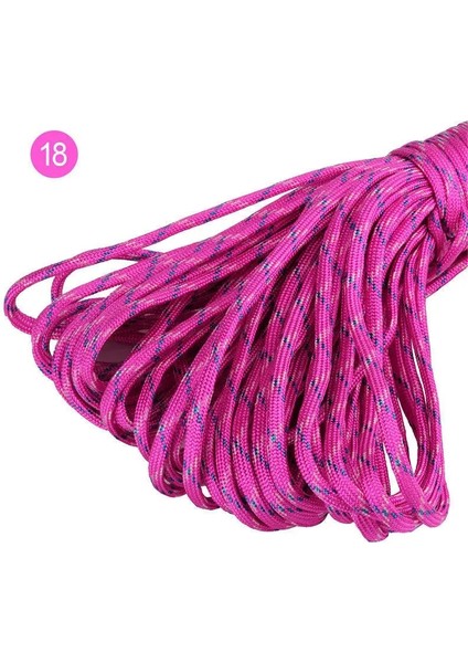 No.18 Tarzı 100FT Renkli Iplikler Çekirdekler Hayatta Kalma Için Paracord Araşüt Kordon Kordon Kamp Tırmanma Kamp Ip Yürüyüş Çamaşır Ipi (Yurt Dışından)