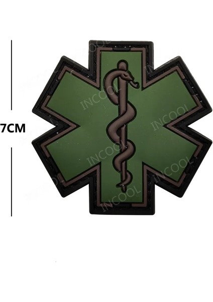 5 Pvc 7 cm Sadece Kanca Tipi Tıbbi Yansıtıcı Yamalar Medic Kauçuk 3D Pvc Paramedik Taktik Rozeti Doktor Çapraz Acil Kurtarma Işlemeli Yamalar (Yurt Dışından)