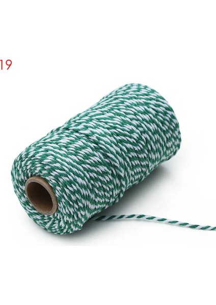 No.19 Tarzı 100METERSROLL 2ply Fırıncılar Sicim Dize Pamuk Kordonlar Halat Ev Dekorasyonu Için El Yapımı Noel Hediyesi Ambalaj Zanaat Projeleri Dıy Kordon (Yurt Dışından)