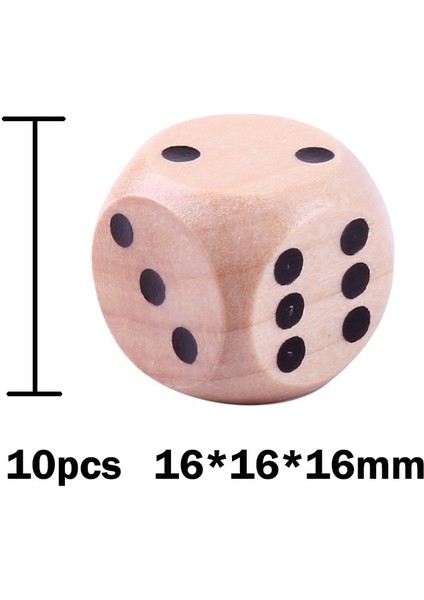 10 Adet 16MM Tarzı mm 6 Taraflı Ahşap Zar Noktası Küpleri Yuvarlak Köşe Parti Çocuk Oyuncakları Oyun Zar Oyuncaklar Yetişkinler Için Ahşap Zar Ev Dekorasyonu Dıy Hediye (Yurt Dışından)