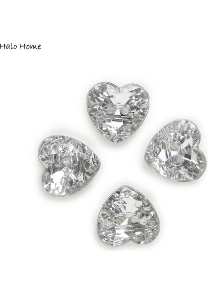 Kalp Akrilik Düğmeler Dikiş Scrapbooking Hediye Parlatıcı Işi Giyim Ev Dekorasyonu 12MM (Yurt Dışından)