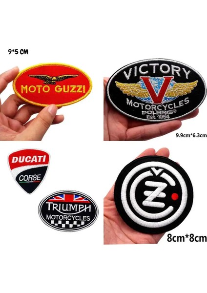 P11-8 Cırt Cırt Stili Truumph Ducatı Işlemeli Punk Biker Yamalar Giysi Çıkartmaları Giyim Aksesuarları Rozeti (Yurt Dışından) fiyatları