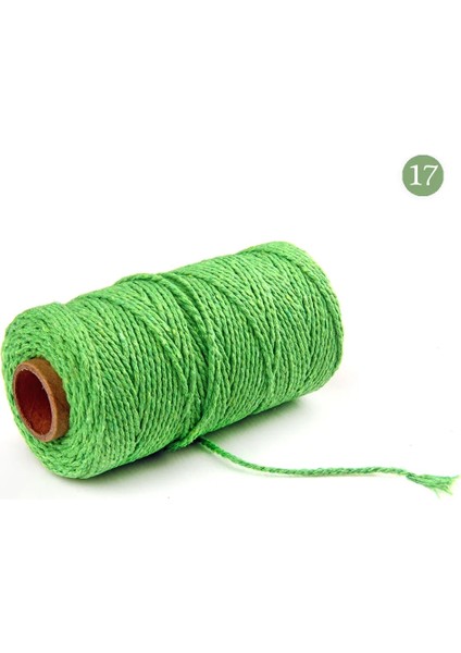 Renk 17 Tarzı 2mm Halat Bükülmüş Kordon % 100% Pamuk Halat Renkli Sicim Fil Makrome Kordon Dize Iplik Parti Düğün Dekorasyon Aksesuarı Dıy Kordon (Yurt Dışından)