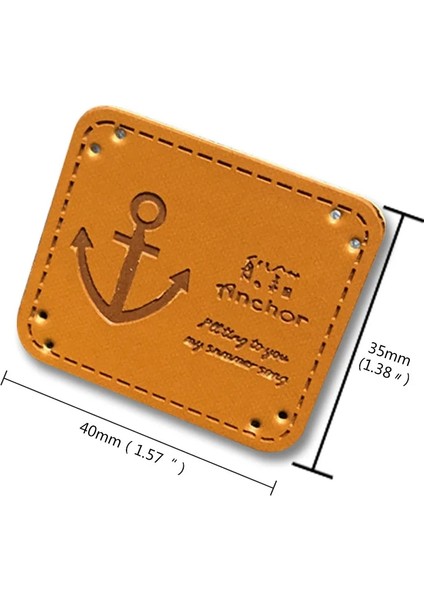 Kahverengi 35X40MM 36PCS Tarzı 4 Seçenek Çapa Logo Giyim Için El Yapımı Etiketler El Işi Için Deri Yamalar Hediye Etiketi Oya Etiketleri El Yapımı Dikiş Etiketi (Yurt Dışından) modelleri