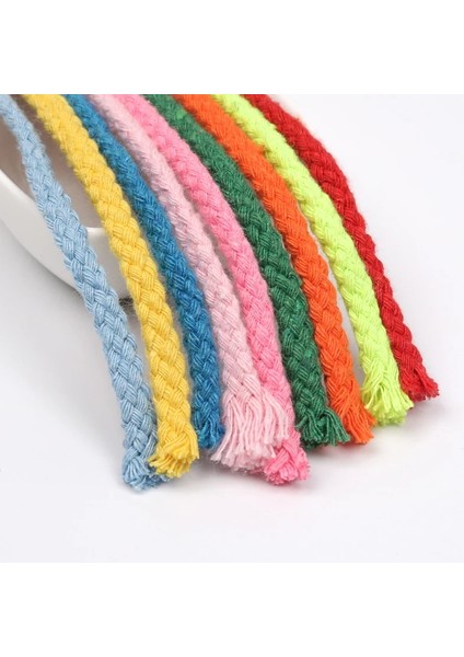 5 mm Açık Pembe 10YAR Stili 10 Yards 5mm Renkli Bükülmüş Kordon Halat 100% Pamuk Dokuma Halat Kordonlar Craft Dekoratif Dıy El Yapımı Çanta Ipli Kemer Aksesuarları (Yurt Dışından)