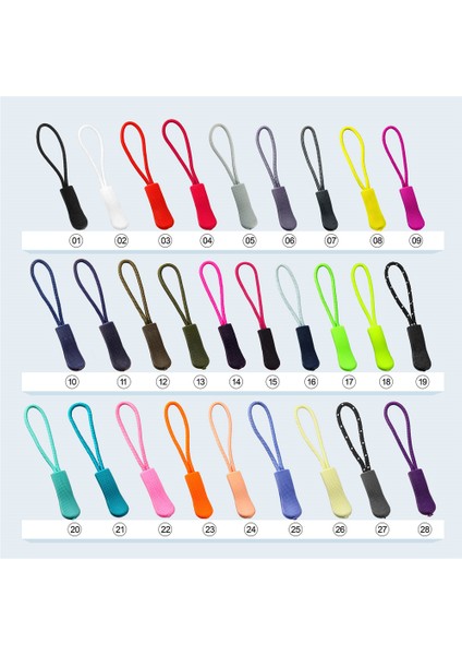 Renk 16 Tarzı Fermuar Çektirme Ucu Fit Halat Etiketi Değiştirme Klipsi Kırık Toka Sabitleyici Zip Kordon Çantası Bavul Çadır Sırt Çantası Fermuar Kafası (Yurt Dışından) fiyatları