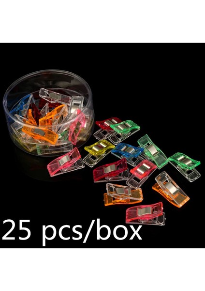 25PCS-RENK Karıştırma Stili Adet Çok Renkli Dikiş Klipsleri Bağlama Klipsleri Plastik Klipsler El Sanatları Kapitone Klipsleri Dikiş El Sanatları Kelepçeleri Dikiş Örgü (Yurt Dışından)