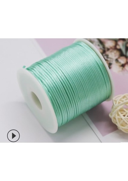 94 Lt Yeşil Stil 1mm Halat Saten Rattail Polyester Naylon Kordonlar Dize Çin Düğüm Kordon Dıy Bilezik Takı Yapımı Malzemeleri 50 Metre Rulo (Yurt Dışından)