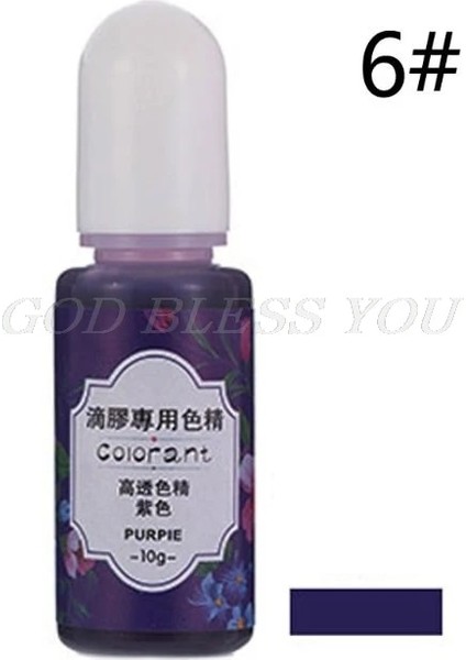 No.6 Tarzı 13 Renk Epoksi Uv Reçine Boyama Boyası Sıvı Epoksi Pigment Reçine Renklendirici Solma DIRENCI10ML Yarı Saydam (Yurt Dışından)
