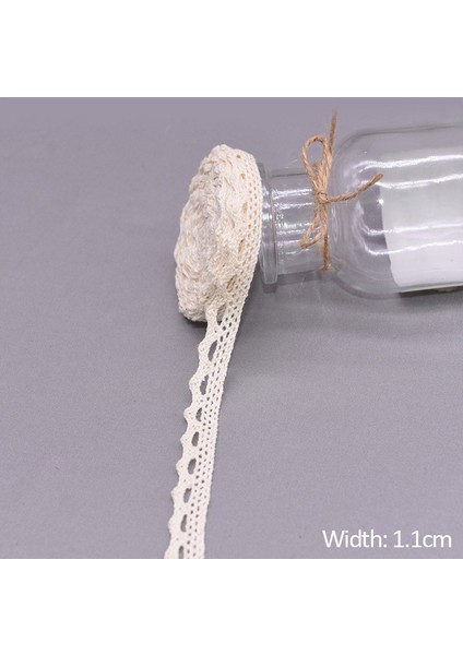 5 Genişlik 1.1cm Stili 5 Yard Metre Beyaz Pamuk Işlemeli Dantel Trim Şeritler Kumaş Dıy El Yapımı Zanaat Elbise Dikiş Aksesuarları Malzemeleri (Yurt Dışından)