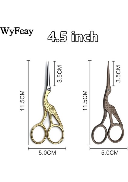 3.5 Inç Altın Tarzı Vinç Çapraz Dikiş Retro Klasik Vintage Antik Nakış Dikiş Paslanmaz Çelik Kuyruk Ipliği Veya Iplik Kesici (Yurt Dışından) indirimleri