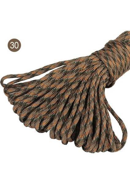 No.30 Tarzı 100FT Renkli Iplikler Çekirdekler Hayatta Kalma Için Paracord Araşüt Kordon Kordon Kamp Tırmanma Kamp Ip Yürüyüş Çamaşır Ipi (Yurt Dışından)