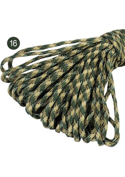 No.16 Tarzı 100FT Renkli Iplikler Çekirdekler Hayatta Kalma Için Paracord Araşüt Kordon Kordon Kamp Tırmanma Kamp Ip Yürüyüş Çamaşır Ipi (Yurt Dışından)