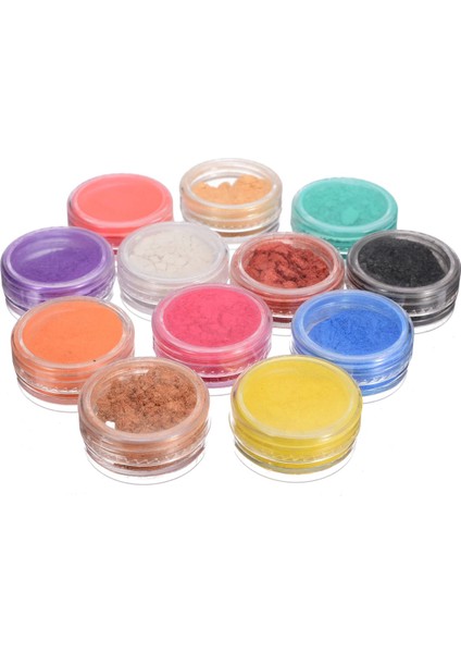 12 Colorsset Mika Pigment Tozu Mika Tozu Epoksi Reçine Boya Sabun Yapımı Için Inci Pigment Kozmetik Reçine Makyaj (Yurt Dışından)