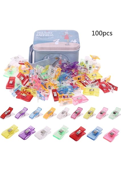 12 100 Adet Tarzı Et Patchwork Dikiş Kapitone Körleme Için Çok Amaçlı Uzun Kuyruk Klipsleri (Yurt Dışından)