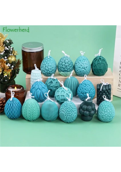 No.3 Tarzı Noel Silikon Mum Kalıp Mum Yapma Malzemeleri Paskalya Yumurtası Elmas Yüzlü Örgü Dikey Dalga Yumurta Aromalı Sabun Mousse Kek (Yurt Dışından) modelleri