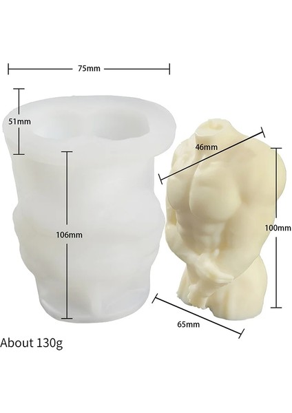 Ben Stil 3D Vücut Silikon Kalıp Dıy Silikon Vücut Mum Reçine Kalıp Yapımı Sabun Aromaterapi Alçı Epoksi Kalıp Ev Dekorasyon El Sanatları (Yurt Dışından)
