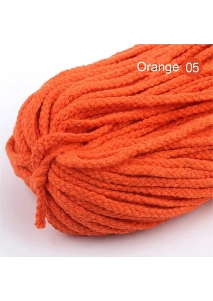 05 Turuncu Tarzı 25 Yards 7mm Pamuk Halat El Sanatları Dekoratif Bükülmüş Kordon Halat El Yapımı Dekorasyon Için Dıy Kordon Ficelles Couleurs Iplik Kordon (Yurt Dışından)