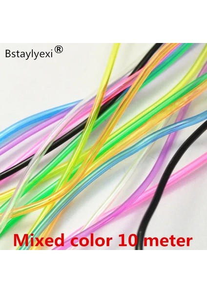 5 Metre Tarzı 10 Metre Şeffaf Güzel Mix Renk 2mm Hollow Kauçuk Boru Kordon Halat Kapak Bellek Tel Yenilik El Sanatları (Yurt Dışından) modelleri