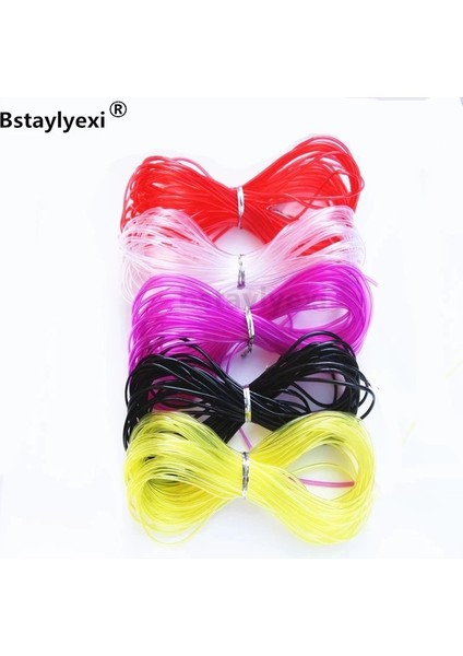 5 Metre Tarzı 10 Metre Şeffaf Güzel Mix Renk 2mm Hollow Kauçuk Boru Kordon Halat Kapak Bellek Tel Yenilik El Sanatları (Yurt Dışından) fırsatları