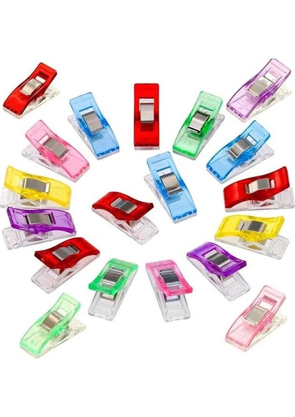 3,3 x 1,8 cm Stili Mini Dikiş Klipleri Plastik Renkli Kapitone Klipler Dıy Craft Patchwork Kumaş Tığ Örgü Için Hemming Konfeksiyon Kelepçeleri (Yurt Dışından)