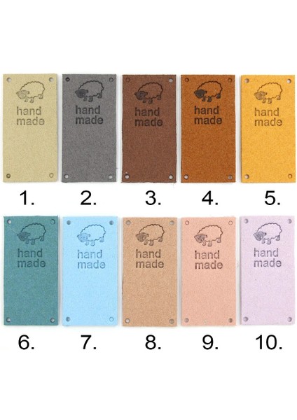 No.6 Tarzı El Yapımı Etiket Koyun Desen Pu ve Elyaf Deri Etiketler Giysiler Hediyelik Çantalar Için El Yapımı Etiketler Şapkalar Konfeksiyon Aksesuarları 2.5*5 cm (Yurt Dışından)