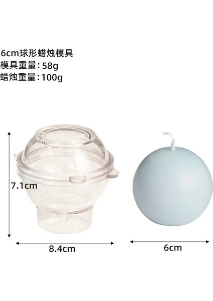 Kalıp-2 Tarzı Dıy El Yapımı Aromaterapi Mum Kalıbı Yuvarlak Gezegen Topu Plastik Kalıp Aroma Mum Mum Kalıbı Mum Kalıbı Top Serisi Kalıp (Yurt Dışından)