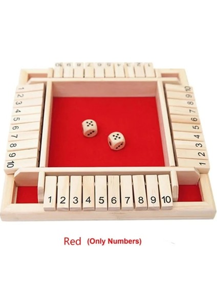 Kırmızı Stil Droded Shut The Box Masa Oyunu Numarası Parti Için Içme Oyunu Kulüp Masa Oyunu Evde Boş Zaman ve Iç Mekan Eğlencesi (Yurt Dışından)