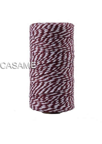 Beyaz Tarzı ile Şarap Kırmızısı 100 Yard 100% Saf Pamuk Bükülmüş Kordon Halat El Sanatları Makrome Artisan Dize Fırıncı Sicim Çok Renkli Pamuk Keten Halat Ev Tekstili (Yurt Dışından)