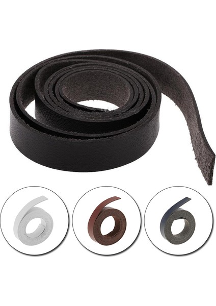 Bir Stil 2 Metre Uzunluk Siyah Deri Şerit Ağır Dokuma Kayış Kalın Sırt Çantası Kemer Giyim Dikiş El Yapımı Dıy Malzeme Aksesuar (Yurt Dışından)