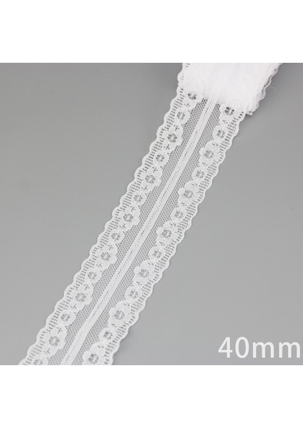 10 Dantel Karışımı Tarzı (5 Yardsroll) Beyaz Dantel Şerit Kumaş Dokuma Dekorasyon Güzel Hediye Paketleme Polyester Malzeme (Yurt Dışından)