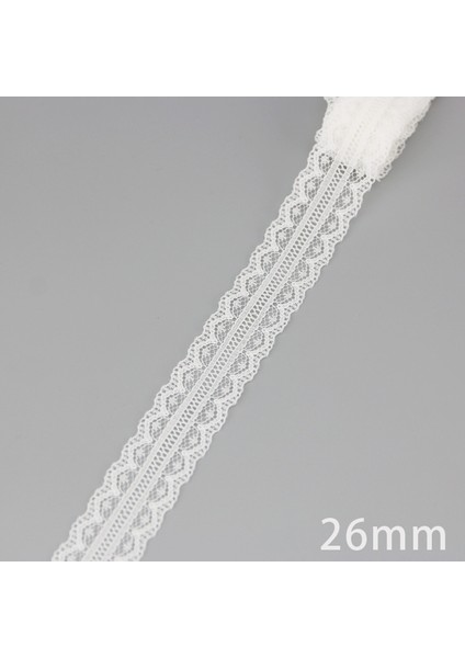 10 Dantel Karışımı Tarzı (5 Yardsroll) Beyaz Dantel Şerit Kumaş Dokuma Dekorasyon Güzel Hediye Paketleme Polyester Malzeme (Yurt Dışından)