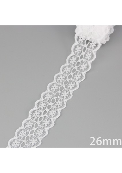 10 Dantel Karışımı Tarzı (5 Yardsroll) Beyaz Dantel Şerit Kumaş Dokuma Dekorasyon Güzel Hediye Paketleme Polyester Malzeme (Yurt Dışından)