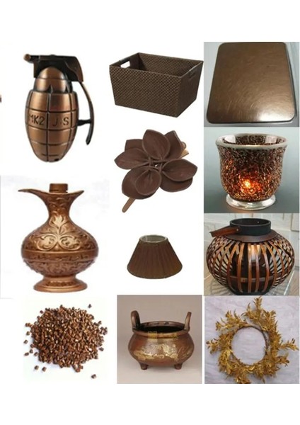 No.8 Stili Bakır Metalik Boya Toz Alçı Mücevherli Metal Tonları Mika Inci Tozu Pigment Boya Epoksi Reçine Sabun Yapımı (Yurt Dışından)