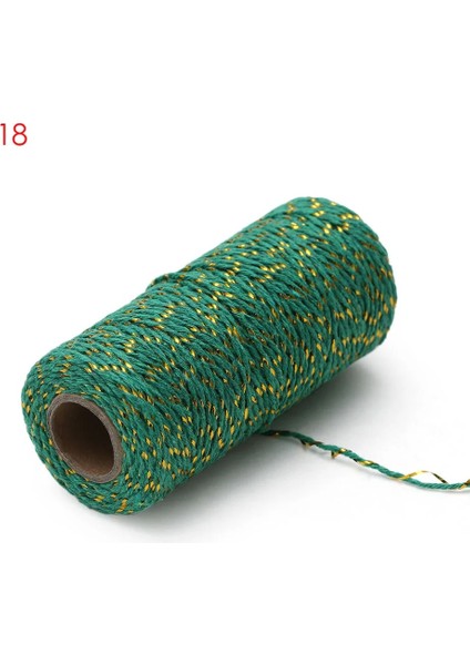 No.18 Tarzı 100METERSROLL 2ply Fırıncılar Sicim Dize Pamuk Kordonlar Halat Ev Dekorasyonu Için El Yapımı Noel Hediyesi Ambalaj Zanaat Projeleri Dıy Kordon (Yurt Dışından)