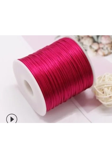 129 Şok Edici Pembe Stil 1mm Halat Saten Rattail Polyester Naylon Kordonlar Dize Çin Düğüm Kordon Dıy Bilezik Takı Yapımı Malzemeleri 50 Metre Rulo (Yurt Dışından)