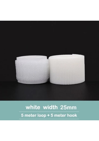 25 mm Beyaz 5 Metrelik Stil 5meterlot mm Yumuşak Yapışkanlı Bant Bebek Cilt Dostu Bebek Bezi Naylon Dikiş Aksesuarları Için Cırt Cırt (Yurt Dışından)