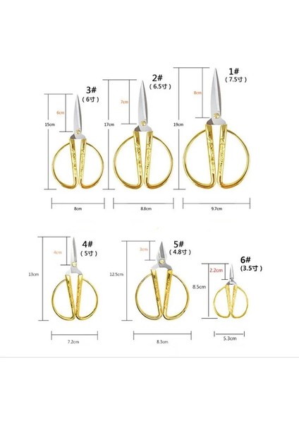 15CM Tarzı 4 Boyut Paslanmaz Çelik Altın Dikiş Veya Kısa Kesici Dayanıklı Yüksek Çelik Vintage Terzi Veya Kumaş El Sanatları Ev Için (Yurt Dışından) fiyatları