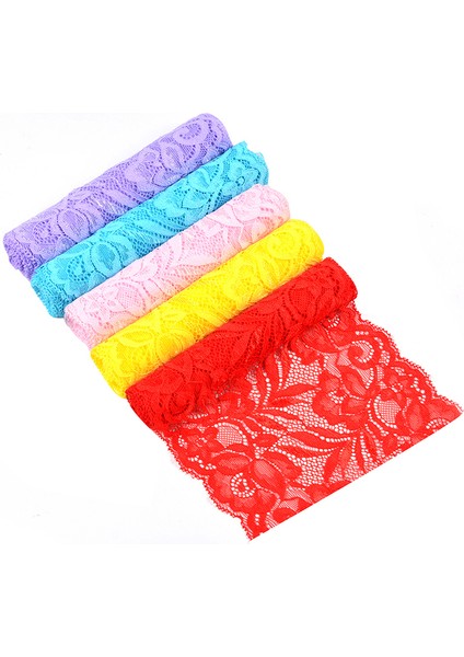 Koyu Mor Tarzı 2 Meterslot 15 cm Yumuşak Elastik Sıkı Dantel Kırpma Dıy Giyim Elbise Iç Çamaşırı Kumaş El Sanatları Malzeme Beyaz Siyah Dantel Şerit (Yurt Dışından)