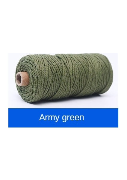 Orduyeşil Stil 2mm El Yapımı Halat 100% Pamuk Halat Renkli Sicim Makrome Kordon Dize Parti Düğün Dekorasyon Aksesuar Dıy Kordon Için (Yurt Dışından)