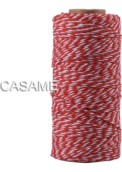 Beyaz Tarzı ile Kırmızı 100 Yard 100% Saf Pamuk Bükülmüş Kordon Halat El Sanatları Makrome Artisan Dize Fırıncı Sicim Çok Renkli Pamuk Keten Halat Ev Tekstili (Yurt Dışından)