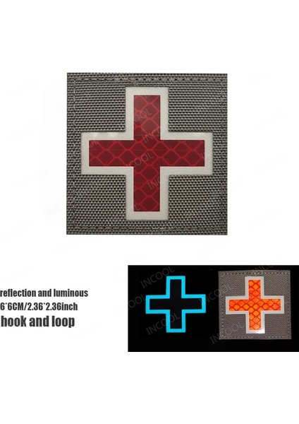 32 Yansıtıcı 6X6CM Stili Tıbbi Yansıtıcı Yamalar Medic Kauçuk 3D Pvc Paramedik Taktik Rozeti Doktor Çapraz Acil Kurtarma Işlemeli Yamalar (Yurt Dışından)