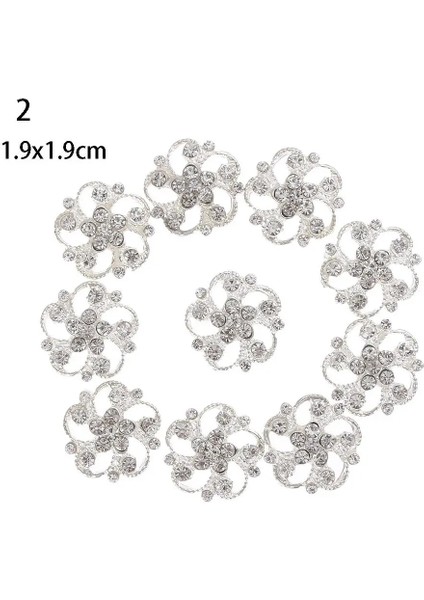 B-2 Tarzı Et Çiçek Rhinestones Düğmeler Inci Düğme Giyim Dıy Alaşım Elmas Kristal Yay Aksesuarları Konfeksiyon Dekoratif (Yurt Dışından)